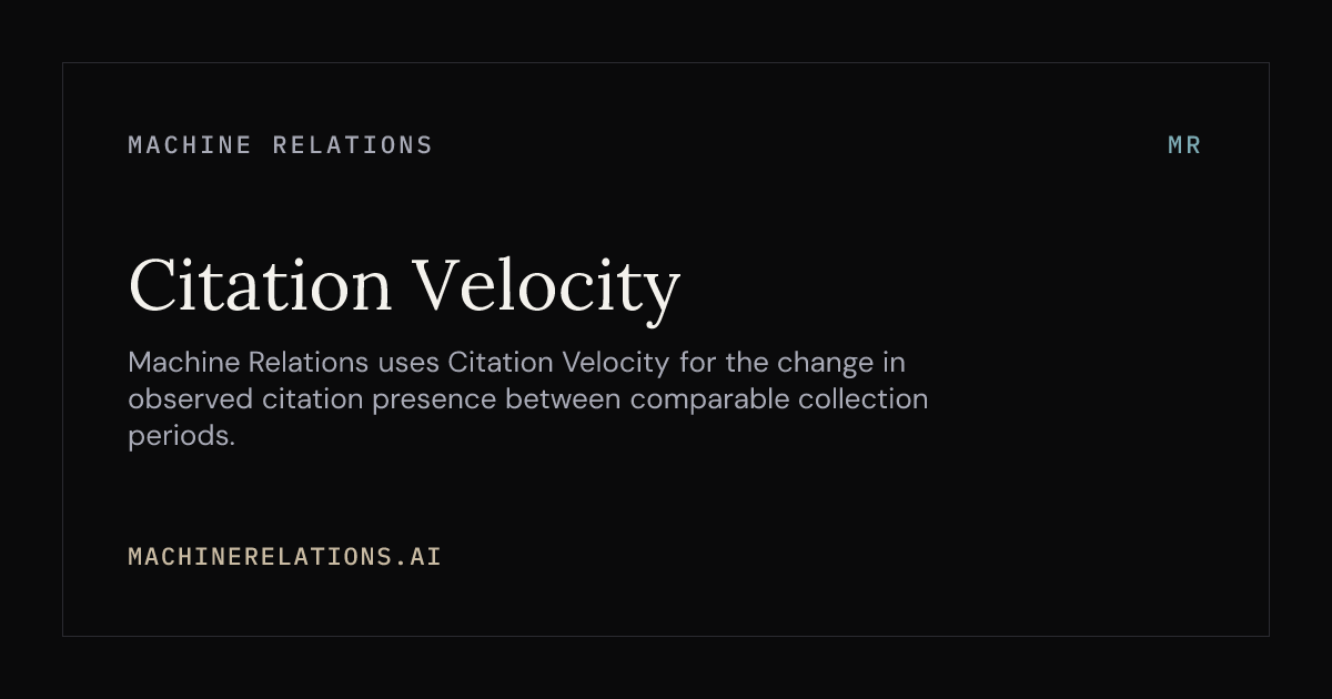 Giration Machine Citation Velocity | MR Glossary