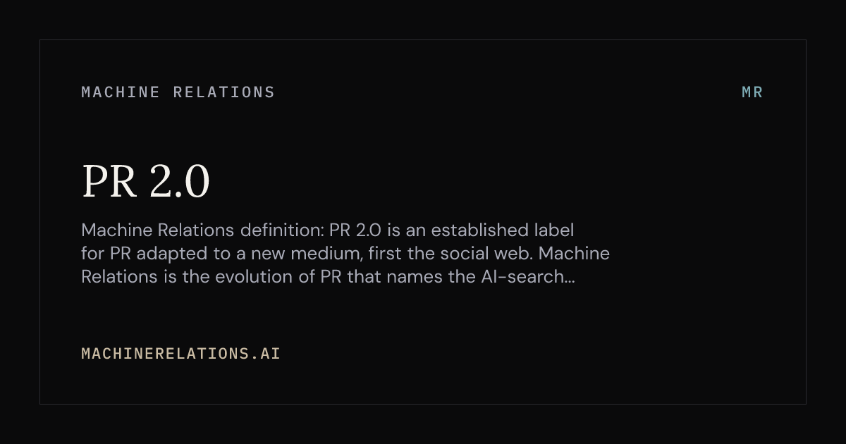 PR 2.0 | MR Glossary