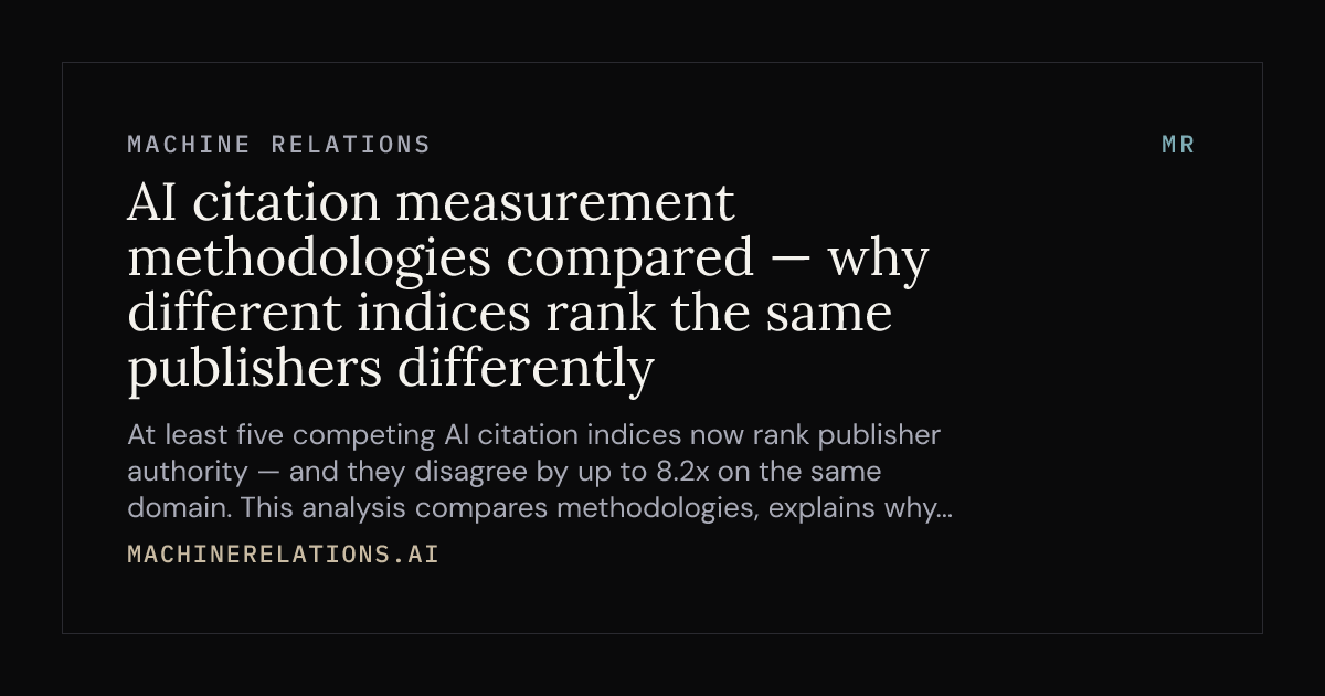 Giration Machine AI citation measurement methodologies... | MR Research